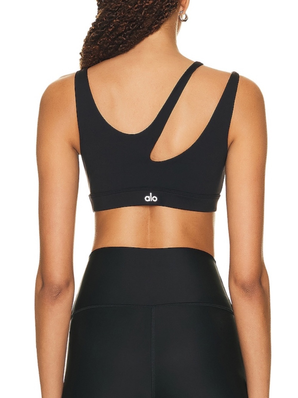 ALO Yoga Black Peak a Boo Sports Bra XS